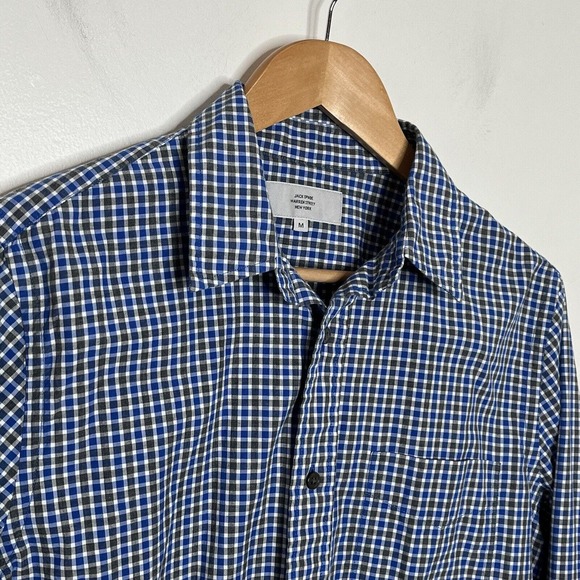 Jack Spade Plaid Button Up Long Sleeve Shirt Blue Mens Size M Work Office Dress - Picture 2 of 8